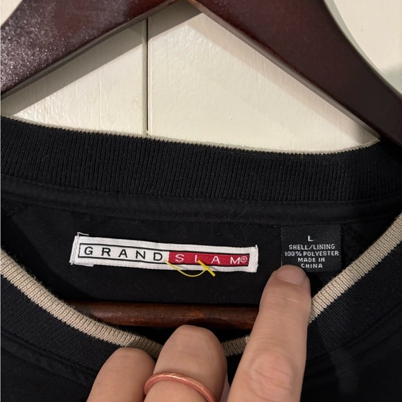 Grand Slam Black Crewneck Convertible Sweater/Jacket - Picture 2 of 5